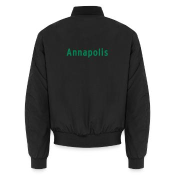 Annapolis - Unisex Bomberjacke - Schwarz - Hinten - AI Model Male 185 light (185cm)