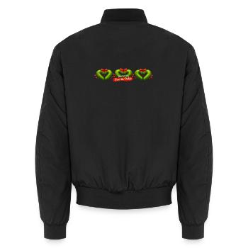 Du bist mein Lieblings-Gurkenherz - Unisex Bomberjacke - Schwarz - Hinten - AI Model Male 185 light (185cm)