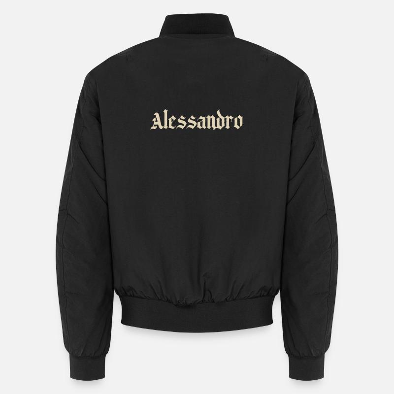 Alessandro Gothic Script - Unisex Bomberjacke - Schwarz