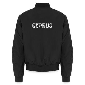 Île des Palmiers de Chypre Chypre - Bomber unisexe - noir - Dos - AI Model Male 185 light (185cm)