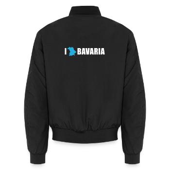 I love Bavaria Bayern - Unisex Bomberjacke - Schwarz - Hinten - AI Model Male 185 light (185cm)