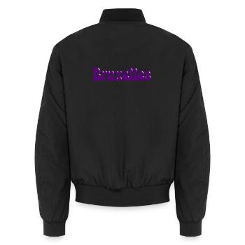 Brüsseler Purple Bubble Tippfehler - Unisex Bomberjacke - Schwarz - Hinten - AI Model Male 185 light (185cm)