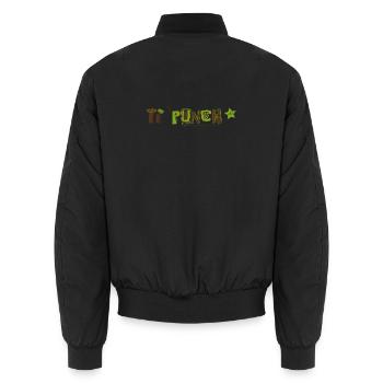 TI Punch La MARTINIQUE - Bomber unisexe - noir - Dos - AI Model Male 185 light (185cm)