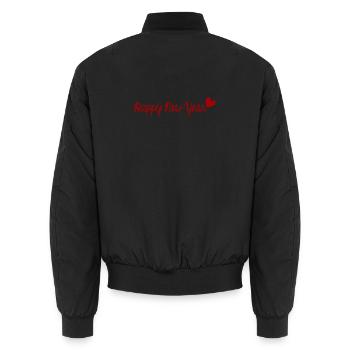 BONNE ANNEE. SAINT SYLVESTRE. NOUVELLE ANNÉE - Bomber unisexe - noir - Dos - AI Model Male 185 light (185cm)