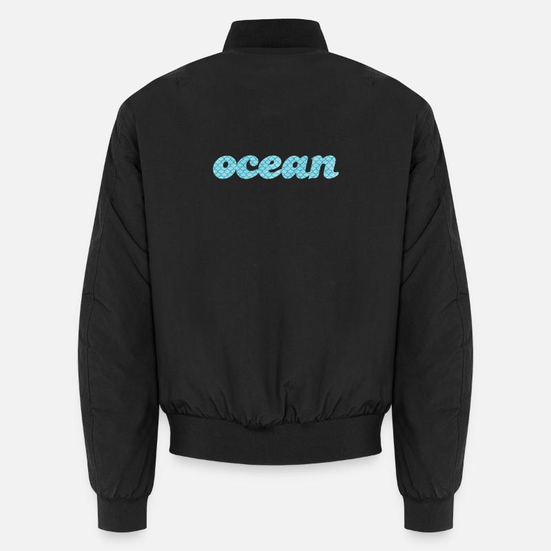 Ocean Ocean Fish Scales Sea Pattern Maritime Aqua Bomber unisexe