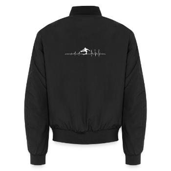 Skate Pulse Silhouette - Bomber unisexe - noir - Dos - AI Model Male 185 light (185cm)
