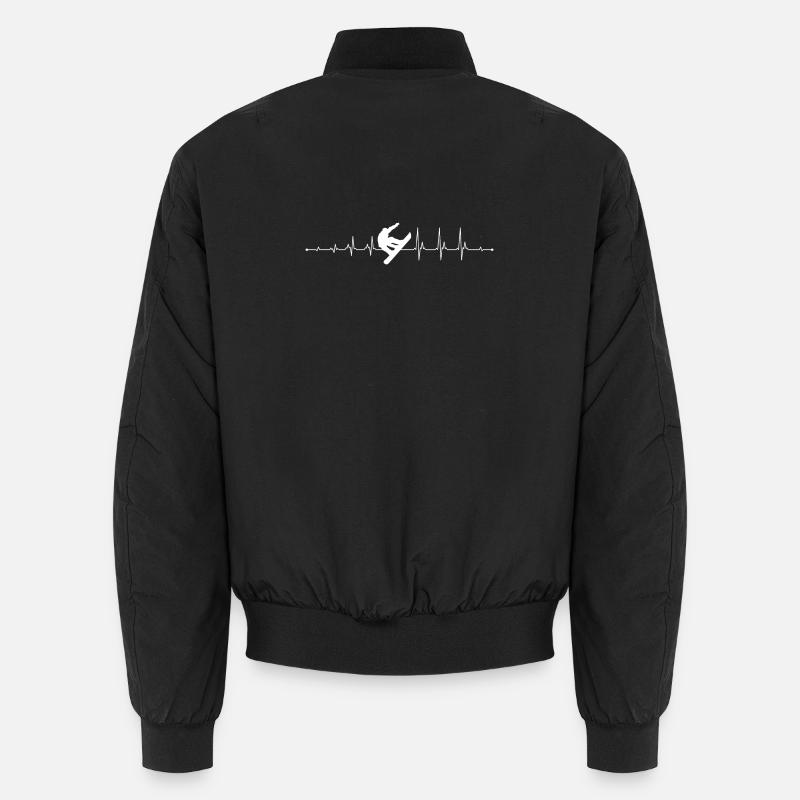 Skater Puls Strichkunst - Unisex Bomberjacke - Schwarz