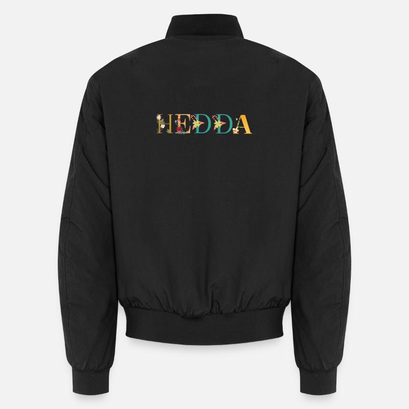 HEDDA name decorated with flowers Unisex Bomber Jacket