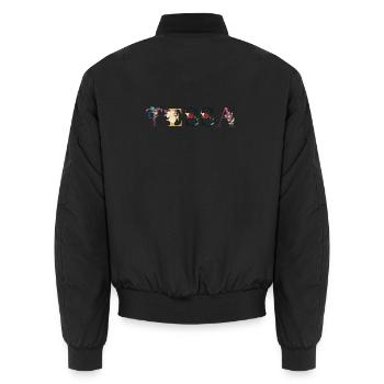 Tessa - Unisex Bomberjacke - Schwarz - Hinten - AI Model Male 185 light (185cm)