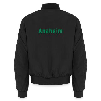 Anaheim - Unisex Bomberjacke - Schwarz - Hinten - AI Model Male 185 light (185cm)