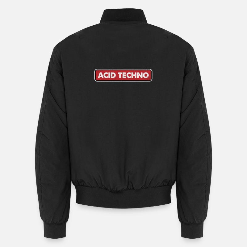 Acid Techno Neon Grid Unisex Bomber Jacket
