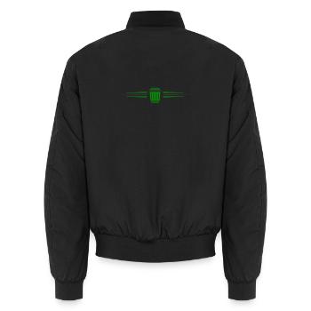 Mülltonne Symbol Linie - Unisex Bomberjacke - Schwarz - Hinten - AI Model Male 185 light (185cm)