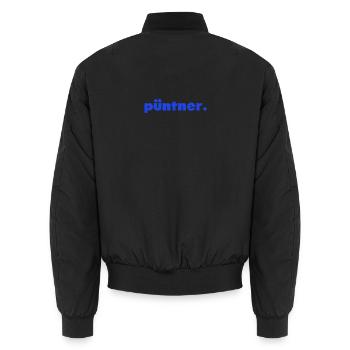 püntner. - Unisex Bomberjacke - Schwarz - Hinten - AI Model Male 185 light (185cm)