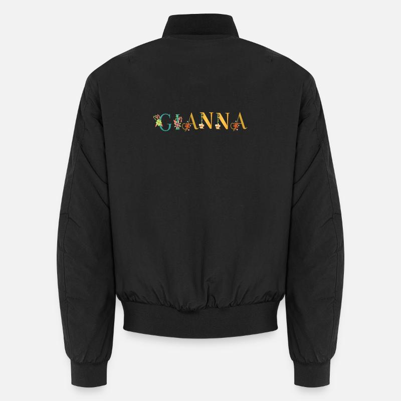 GIANNA Prénom Art avec fleurs brodées Bomber unisexe