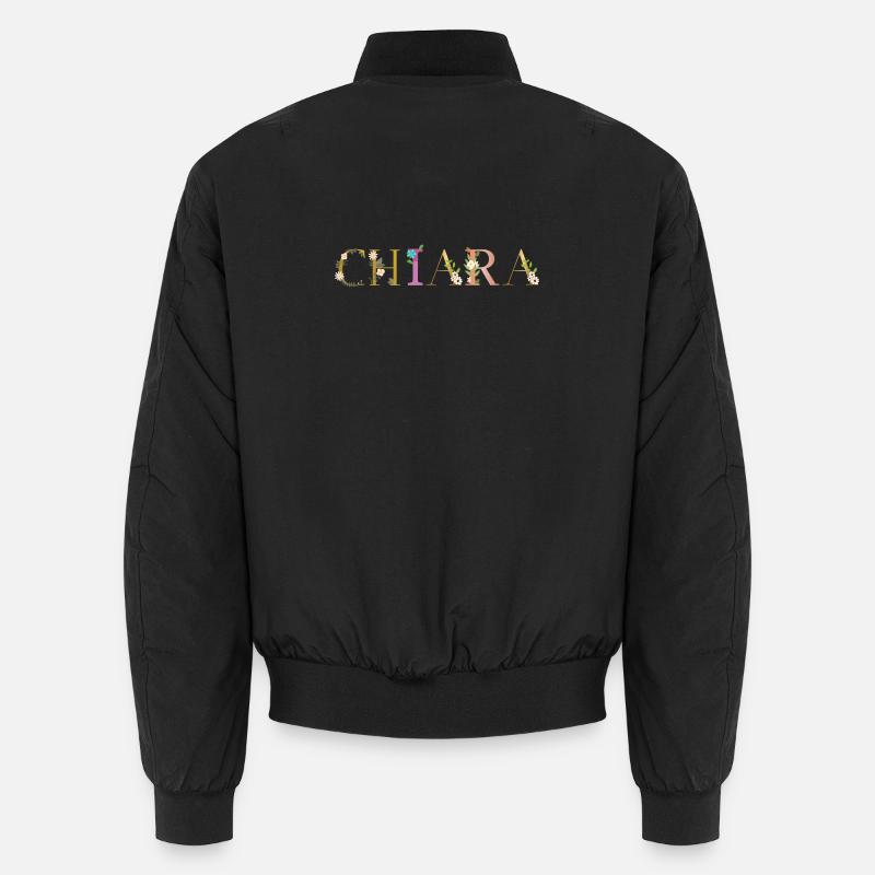 CHIARA Name mit Blumen geschmückt Unisex Bomberjacke