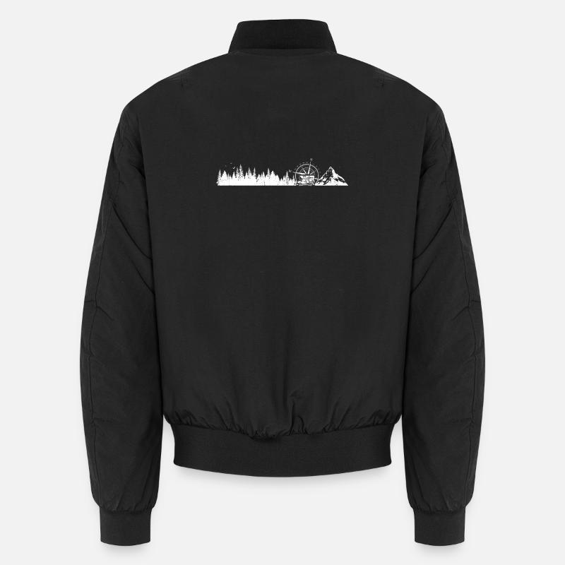 Exploring mountains forests Unisex Bomber Jacket