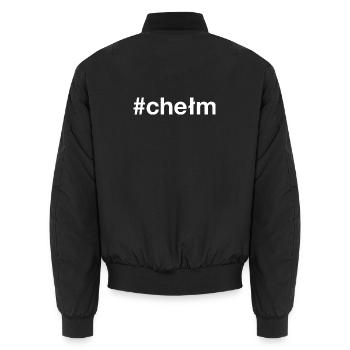 Chelm Polska Polen - Unisex Bomberjacke - Schwarz - Hinten - AI Model Male 185 light (185cm)