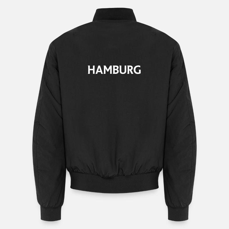 Hamburg – Germany Textdesign - Unisex Bomber Jacket - black
