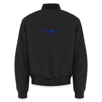 Plongée Heartbeat de Plongeur - Bomber unisexe - noir - Dos - AI Model Male 185 light (185cm)