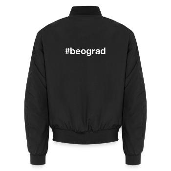 Bégrad Belgrade Serbie Hashtag Serbien - Bomber unisexe - noir - Dos - AI Model Male 185 light (185cm)