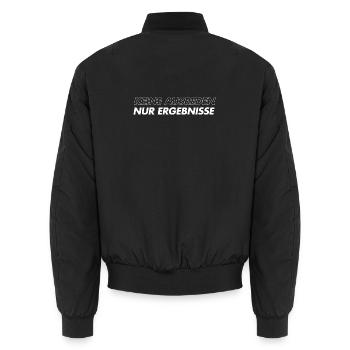 Keine Ausreden Nur Ergebnisse - Unisex Bomberjacke - Schwarz - Hinten - AI Model Male 185 light (185cm)