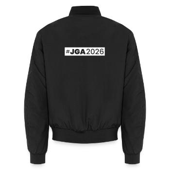 Jga 2026 Junggesellenabschied - Unisex Bomberjacke - Schwarz - Hinten - AI Model Male 185 light (185cm)