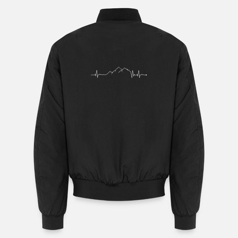 Mountain heartbeat Unisex Bomber Jacket