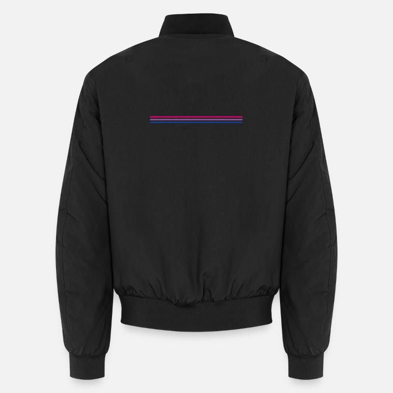 Bisexual-flag (minimalistic) - Unisex Bomber Jacket - black