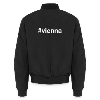 VIENNE Hashtag Wien - Bomber unisexe - noir - Dos - AI Model Male 185 light (185cm)