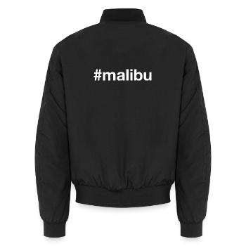 MALIBU Hashtag - Bomber unisexe - noir - Dos - AI Model Male 185 light (185cm)