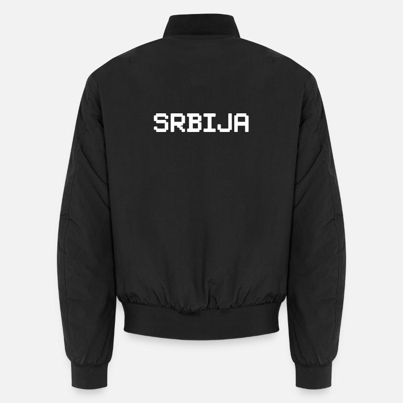 Serbie Serbien - Bomber unisexe - noir