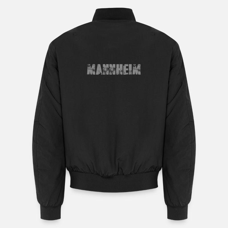 Mannheim Distressed Wordmark - Unisex Bomberjacke - Schwarz