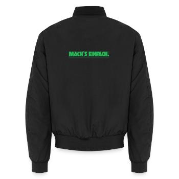 Machs einfach  / Lustiges T-Shirt für jeden Tag - Unisex Bomberjacke - Schwarz - Hinten - AI Model Male 185 light (185cm)