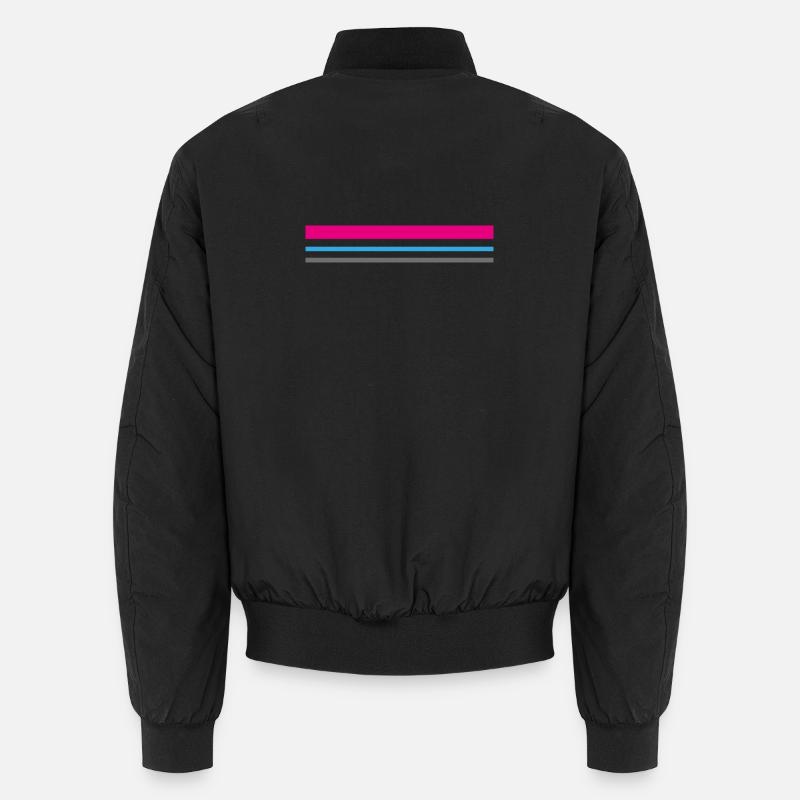 T-Shirt Striche Farbe rosa blau grau Geschenkidee Unisex Bomberjacke