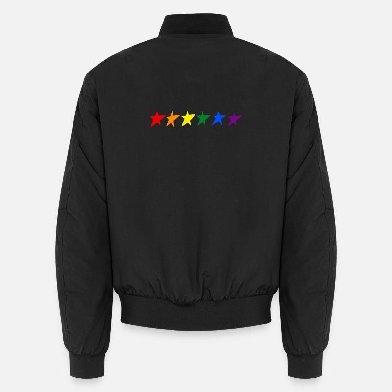 STARS WITH LGTB COLORS Unisex Bomber Jacket