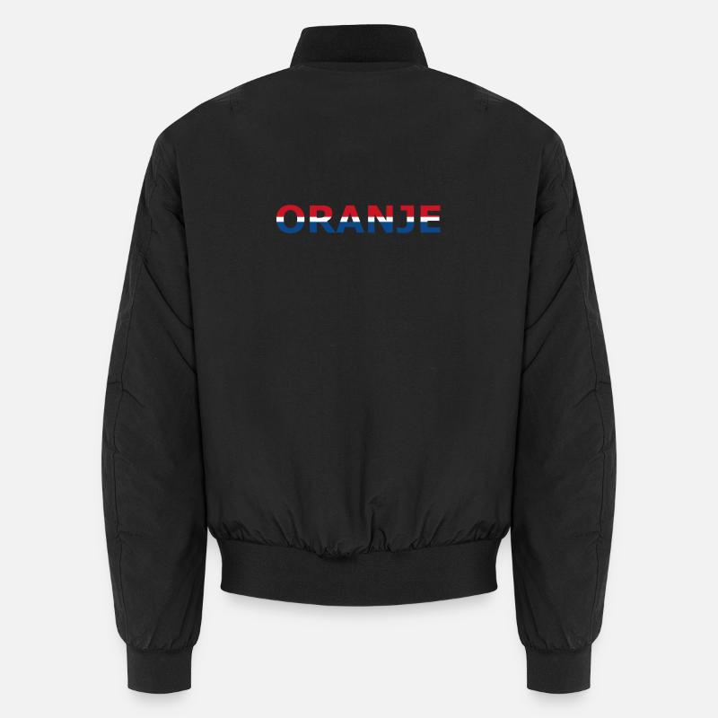 Orange en rouge, blanc, bleu Bomber unisexe