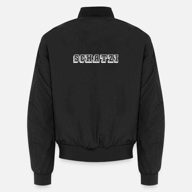 Schatzi Tshirt white - Unisex Bomberjacke - Schwarz