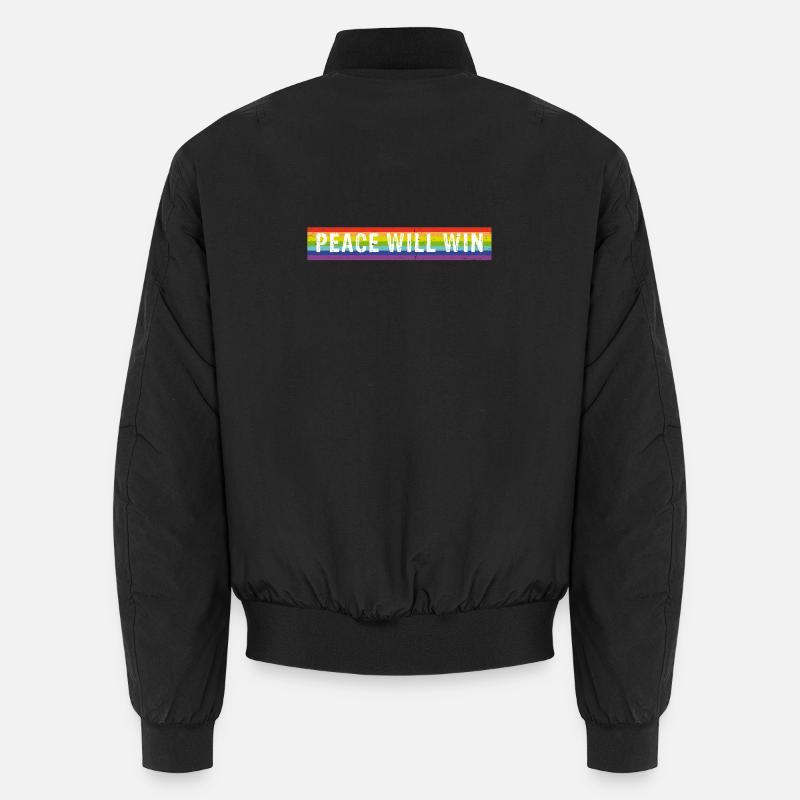 Peace will win spectral colors Unisex Bomberjacke