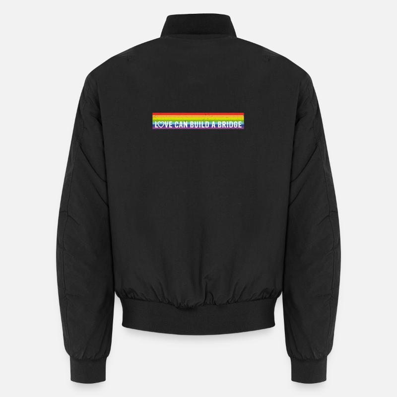 Love can build a bridge Rainbow design Unisex Bomber Jacket