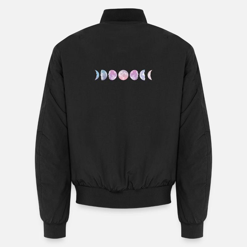 Pastel Moon Phases Unisex Bomber Jacket