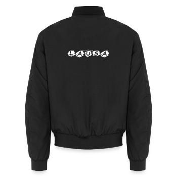 Lausa - Lauser - frech, Österreichischer Dialekt - Unisex Bomberjacke - Schwarz - Hinten - AI Model Male 185 light (185cm)