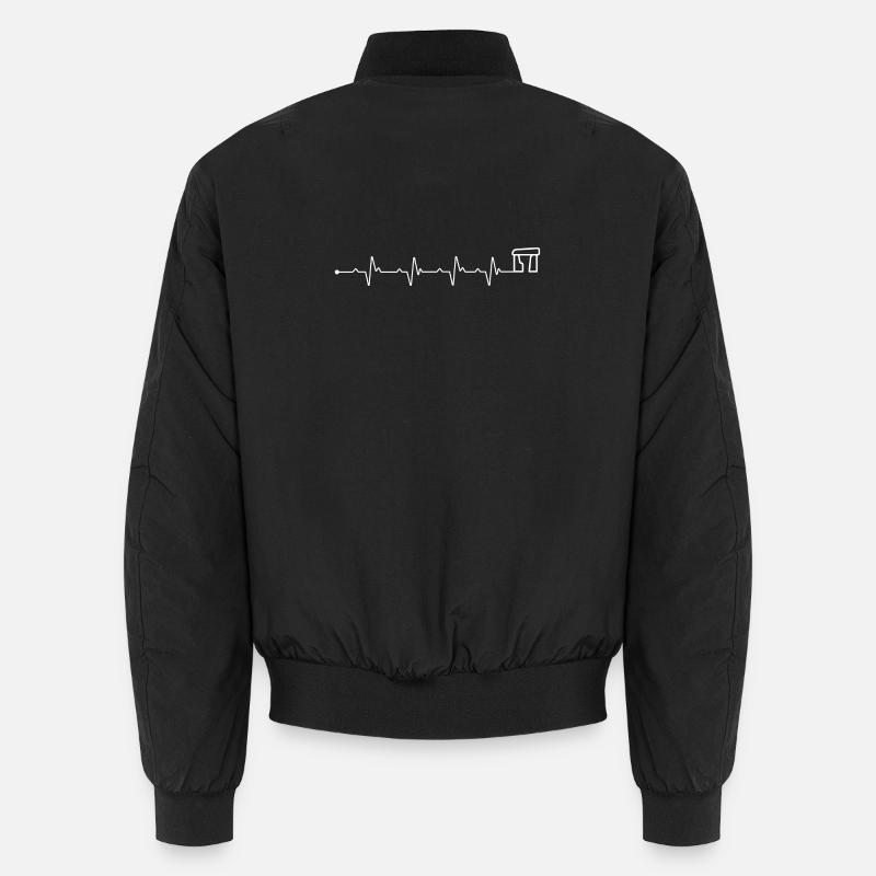 Herzschlag Stonehenge - Unisex Bomberjacke - Schwarz