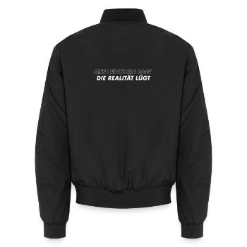 Mein Einhorn sagt die Realität lügt - Unisex Bomberjacke - Schwarz - Hinten - AI Model Male 185 light (185cm)