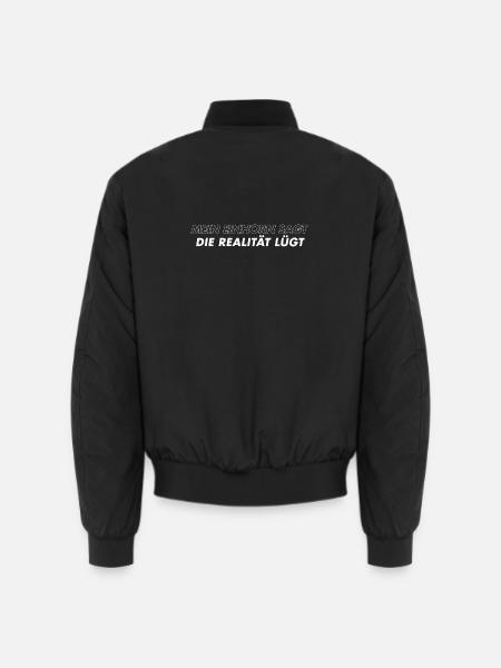 Mein Einhorn sagt die Realität lügt - Unisex Bomberjacke - Schwarz