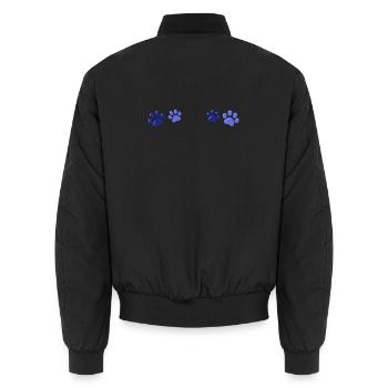 Empreintes Bleues Animal - Bomber unisexe - noir - Dos - AI Model Male 185 light (185cm)