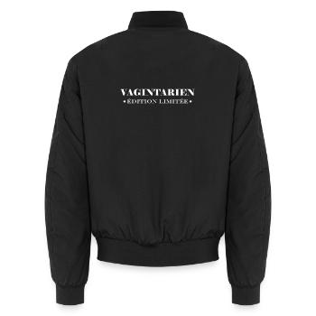 Vagintarien - Bomber unisexe - noir - Dos - AI Model Male 185 light (185cm)