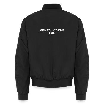 Mental Cache Full - Unisex Bomberjacke - Schwarz - Hinten - AI Model Male 185 light (185cm)