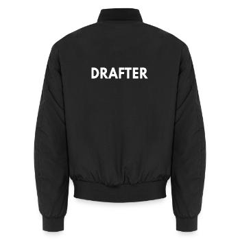 Drafter - Bomber unisexe - noir - Dos - AI Model Male 185 light (185cm)