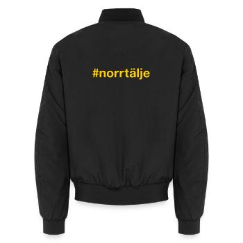 Norrtälje Sverige Sweden Schweden - Unisex Bomberjacke - Schwarz - Hinten - AI Model Male 185 light (185cm)