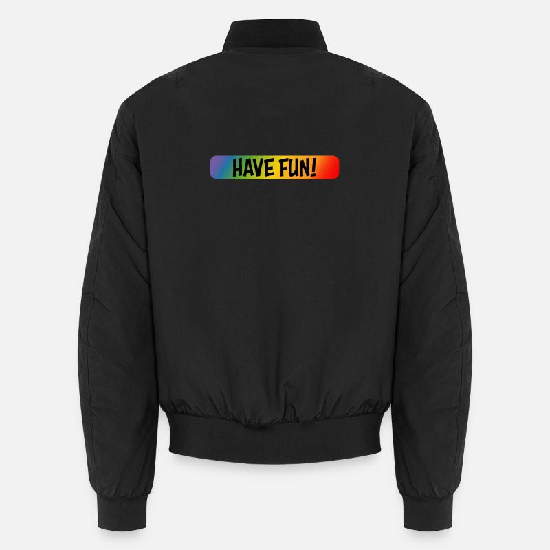 rainbow have fun Unisex Bomber Jacket